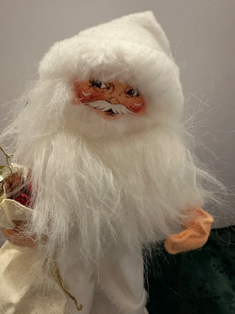 Annalee White White Suited Santa Claus Christmas Soft Bodied Figure 11.5